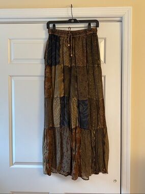 Bohemian Patchwork Palazzo Pants